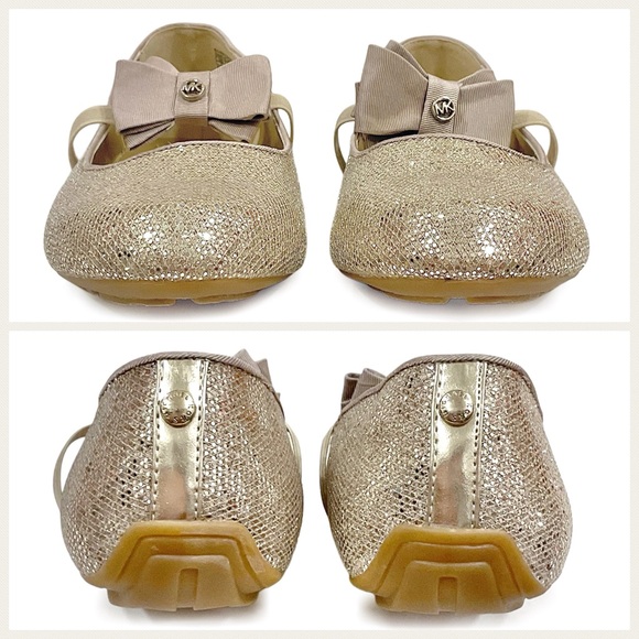 MICHAEL KORS Rove Day Slip-On Ballerina Flats in Champagne KIDS SIZE 5 - Picture 6 of 12